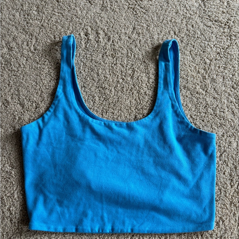 Wild Fable Bright Blue Crop Top